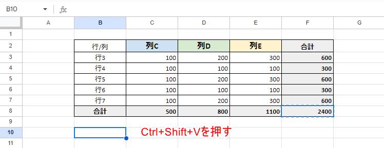 Ctrl+Shift+V
