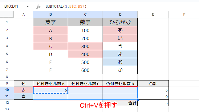 Ctrl+Vを押す