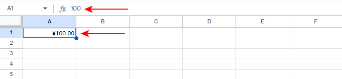 通貨形式で表示