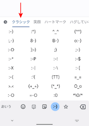 Androidの顔文字