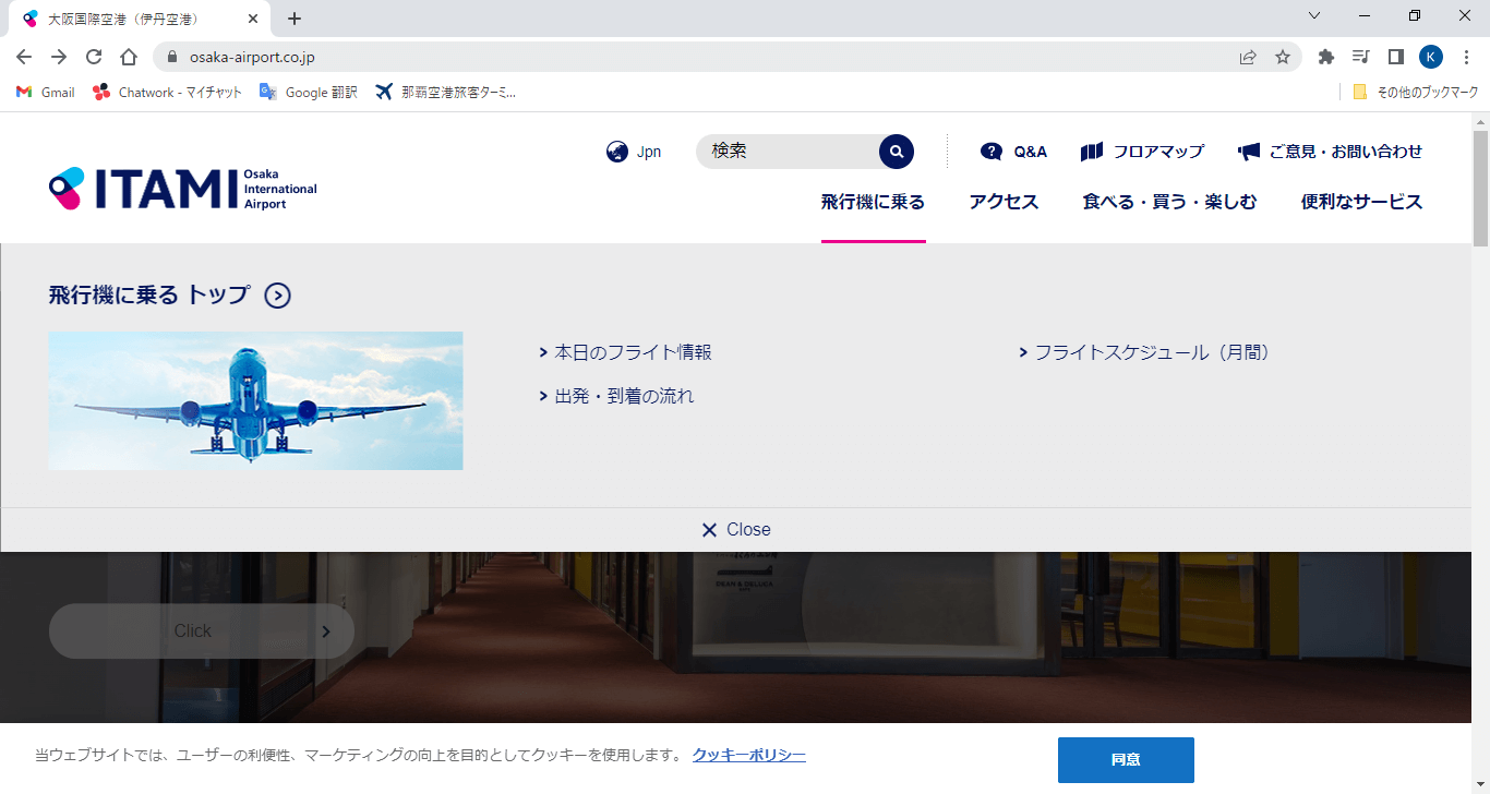 前に開いていたページの表示