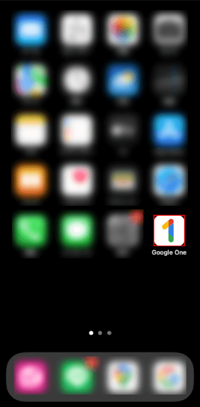 Google Oneアプリをタップ