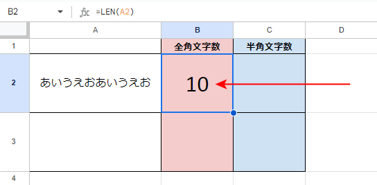 文字数がカウントされる