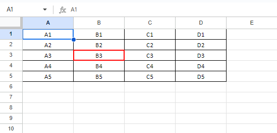 移動させたいセルを選択