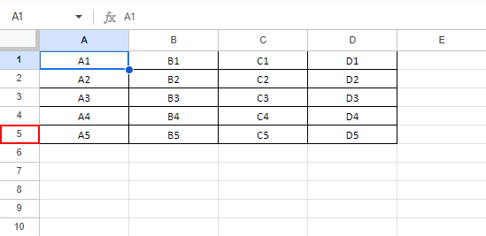 移動させたい行の番号を選択