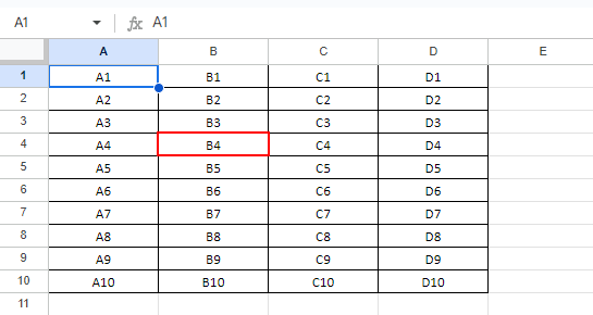 選択したいセルをクリック