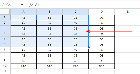 セル範囲が選択できる