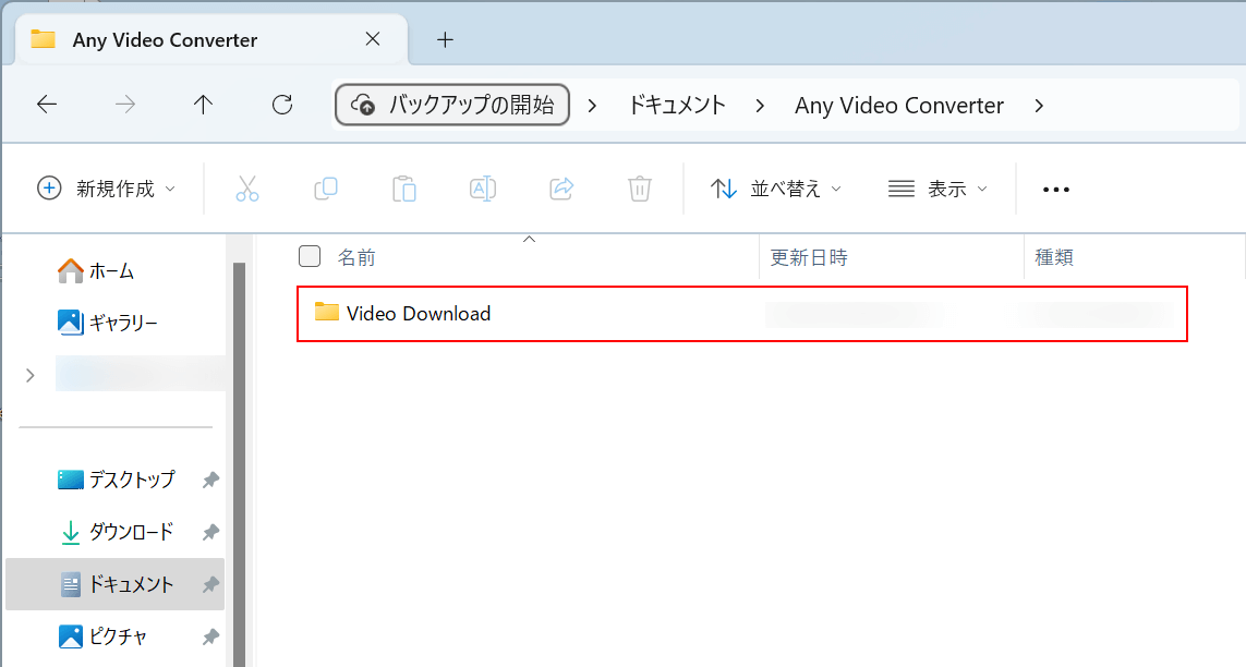 Video Downloadを選択する