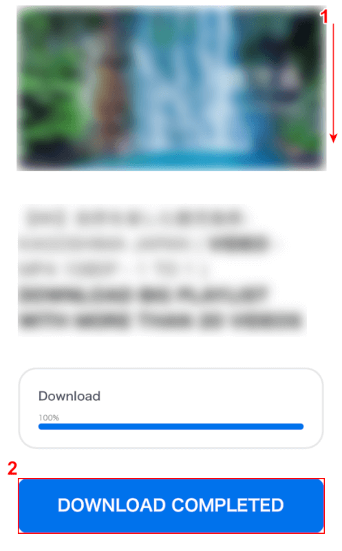「DOWNLOAD COMPLETED」ボタンを押す